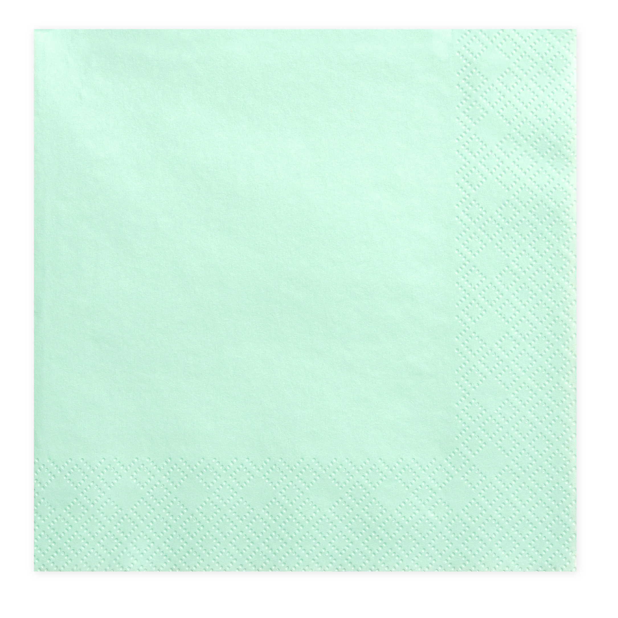 20x Papieren tafel servetten mint groen 33 x 33 cm