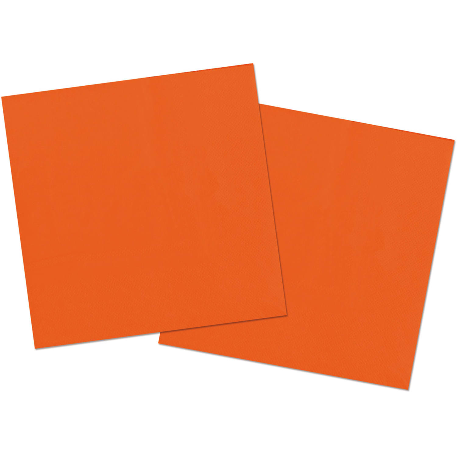 20x stuks servetten van papier oranje 33 x 33 cm