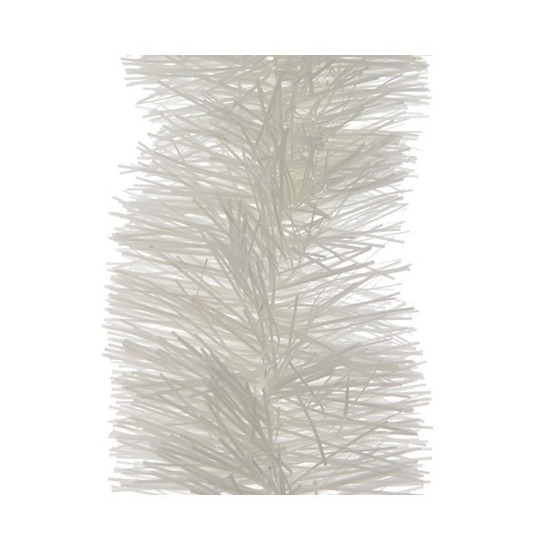 2x Winter witte kerstslinger 10 cm breed x 270 cm versiering