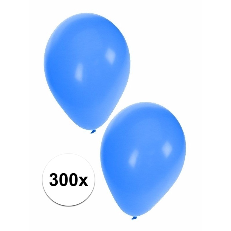 300 Blauwe feest ballonnen