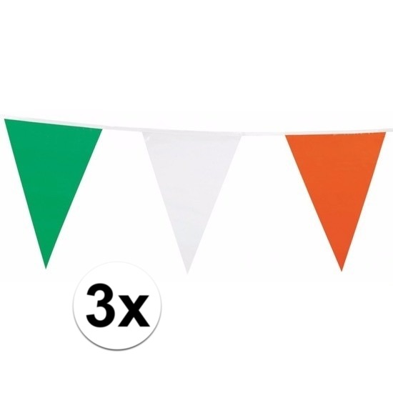 3x Ierse vlaggenlijn nylon 7 meter