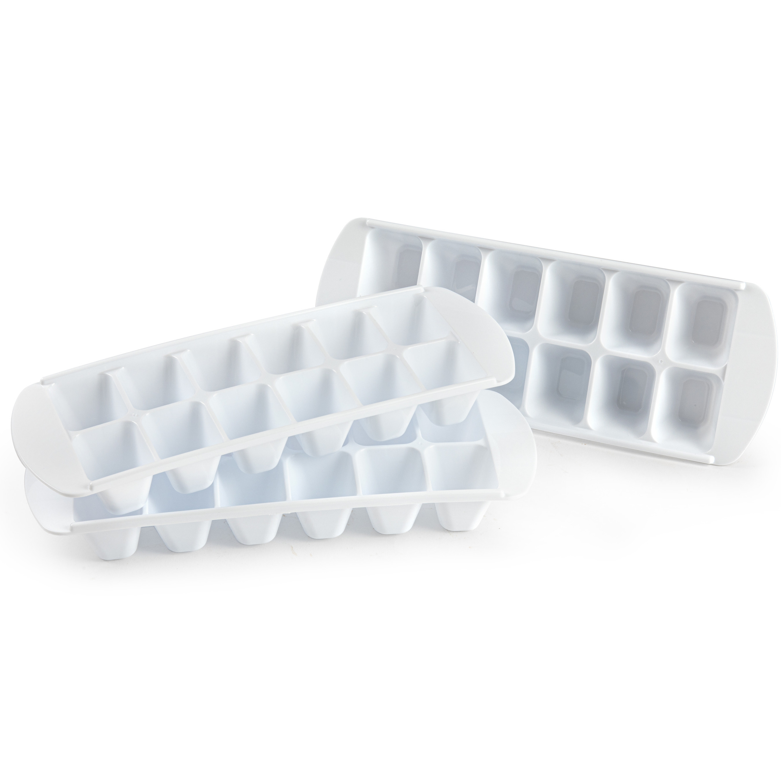 3x stuks IJsblokjes-ijsklontjes maken bakjes wit 29 x 11 cm