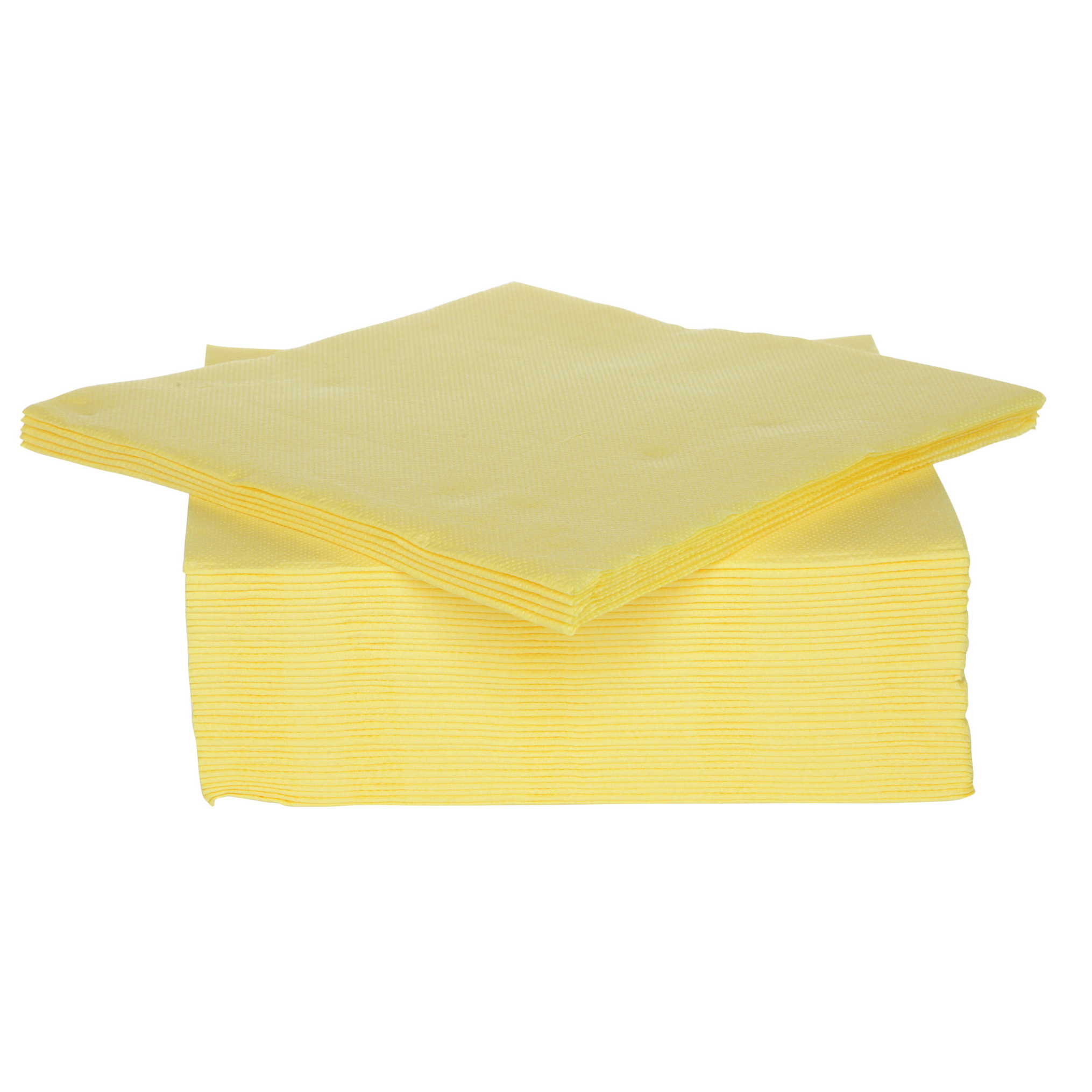 40x stuks luxe kwaliteit servetten geel 38 x 38 cm