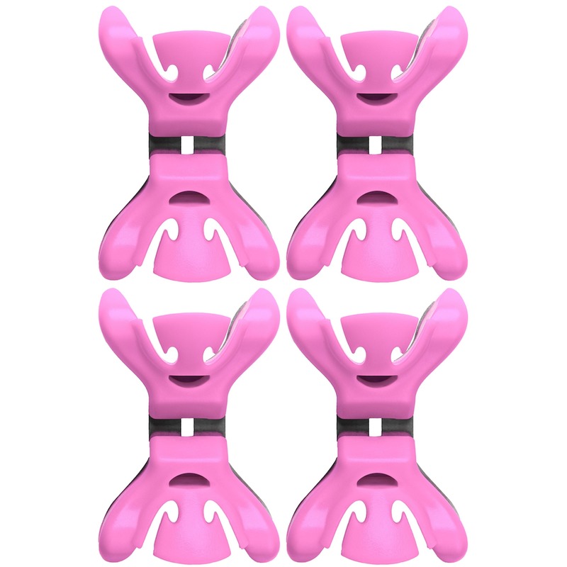 4x Slingers-decoratie ophangen slingerklemmen roze