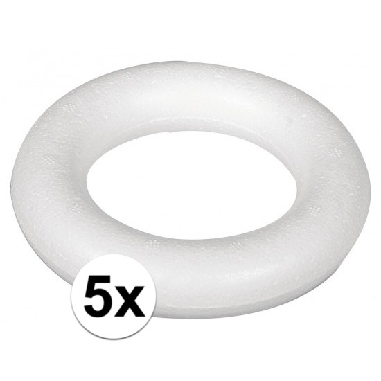 5x Piepschuim ringen 15 cm