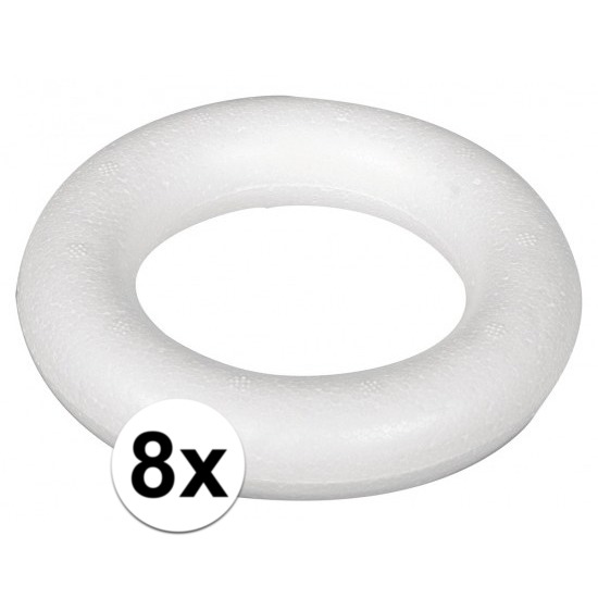 8x Piepschuim ringen 15 cm