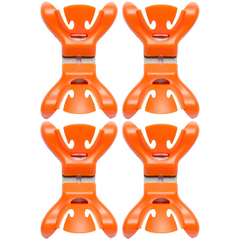 8x Slingers-decoratie ophangen slingerklemmen oranje