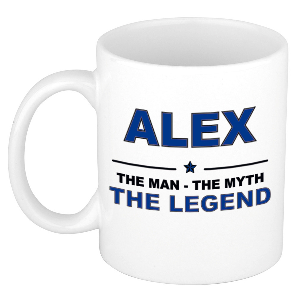 Alex The man, The myth the legend pensioen cadeau mok-beker 300 ml