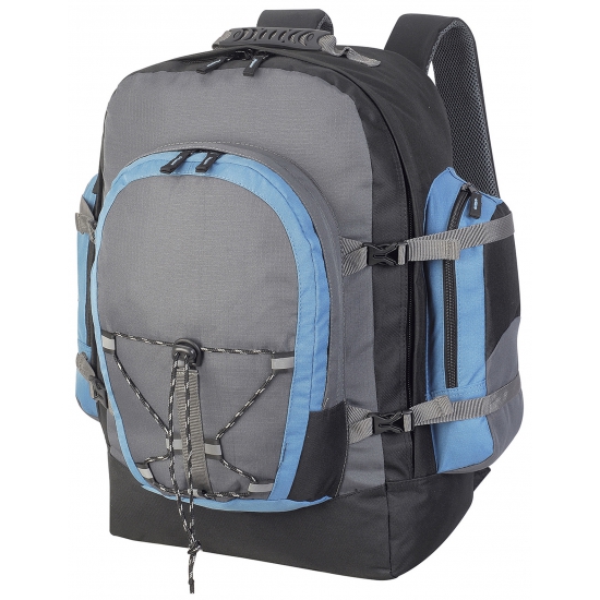 Backpackers rugzak voor volwassenen grijs-blauw 40 liter