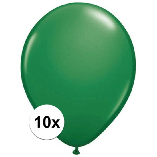 Ballonnen qualatex groen 10 stuks