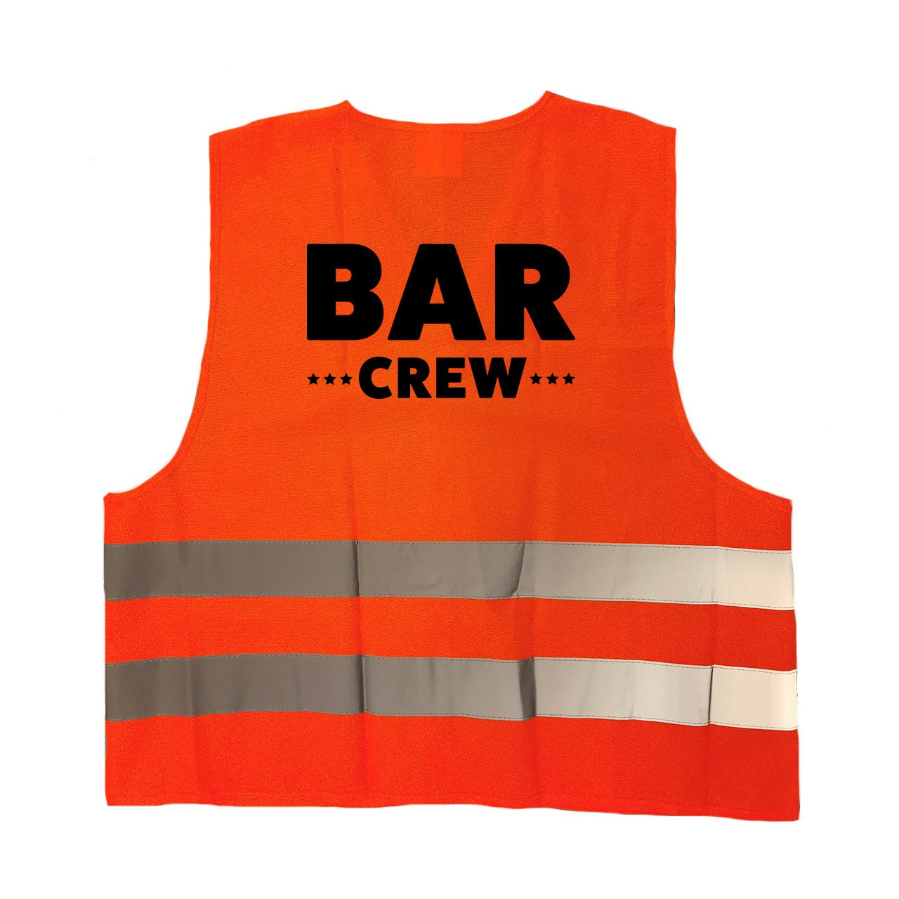 Bar crew / personeel vestje / hesje oranje met reflecterende strepen voor volwassenen