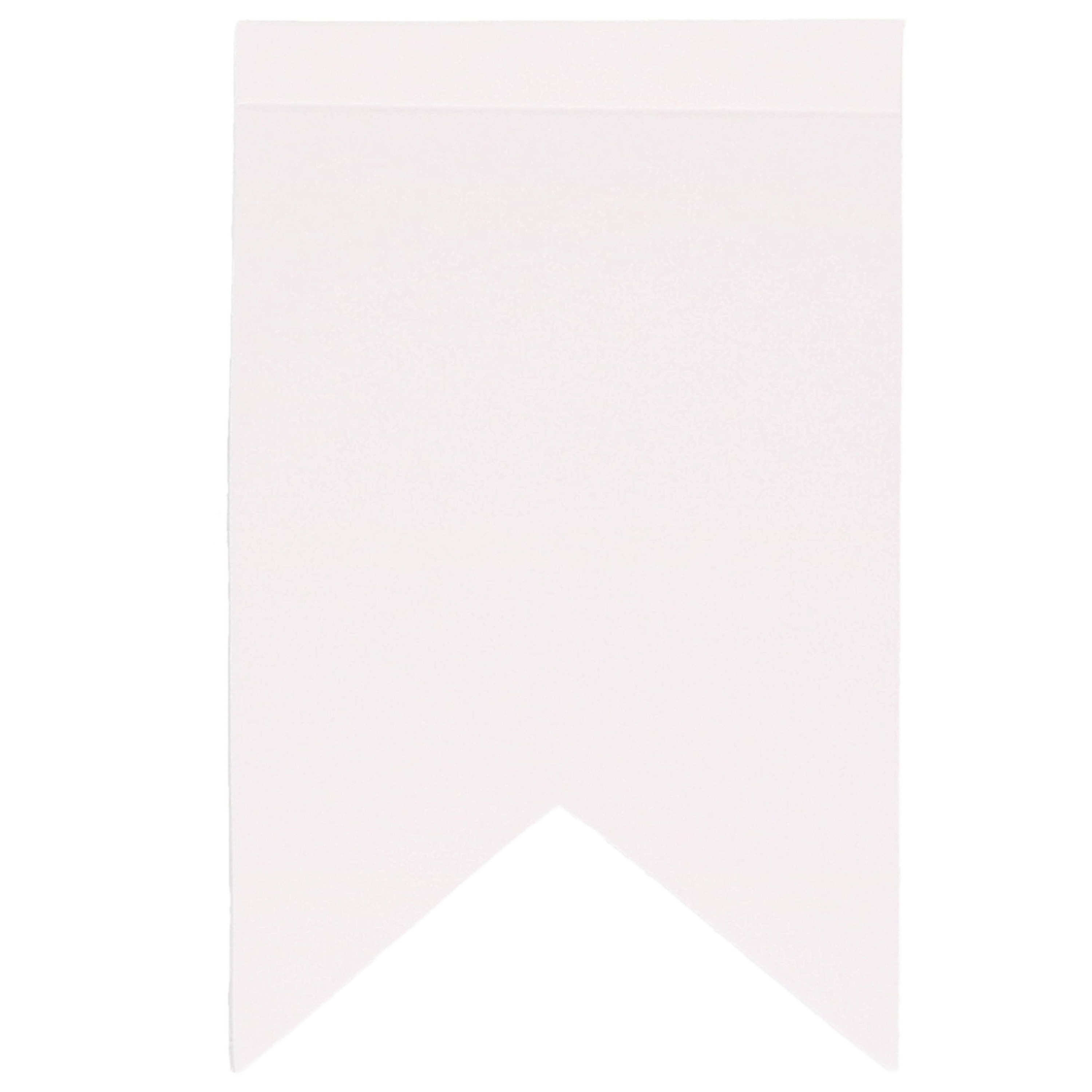 Blanco zigzag vlaggetjes 12 stuks voor een vlaggenlijn
