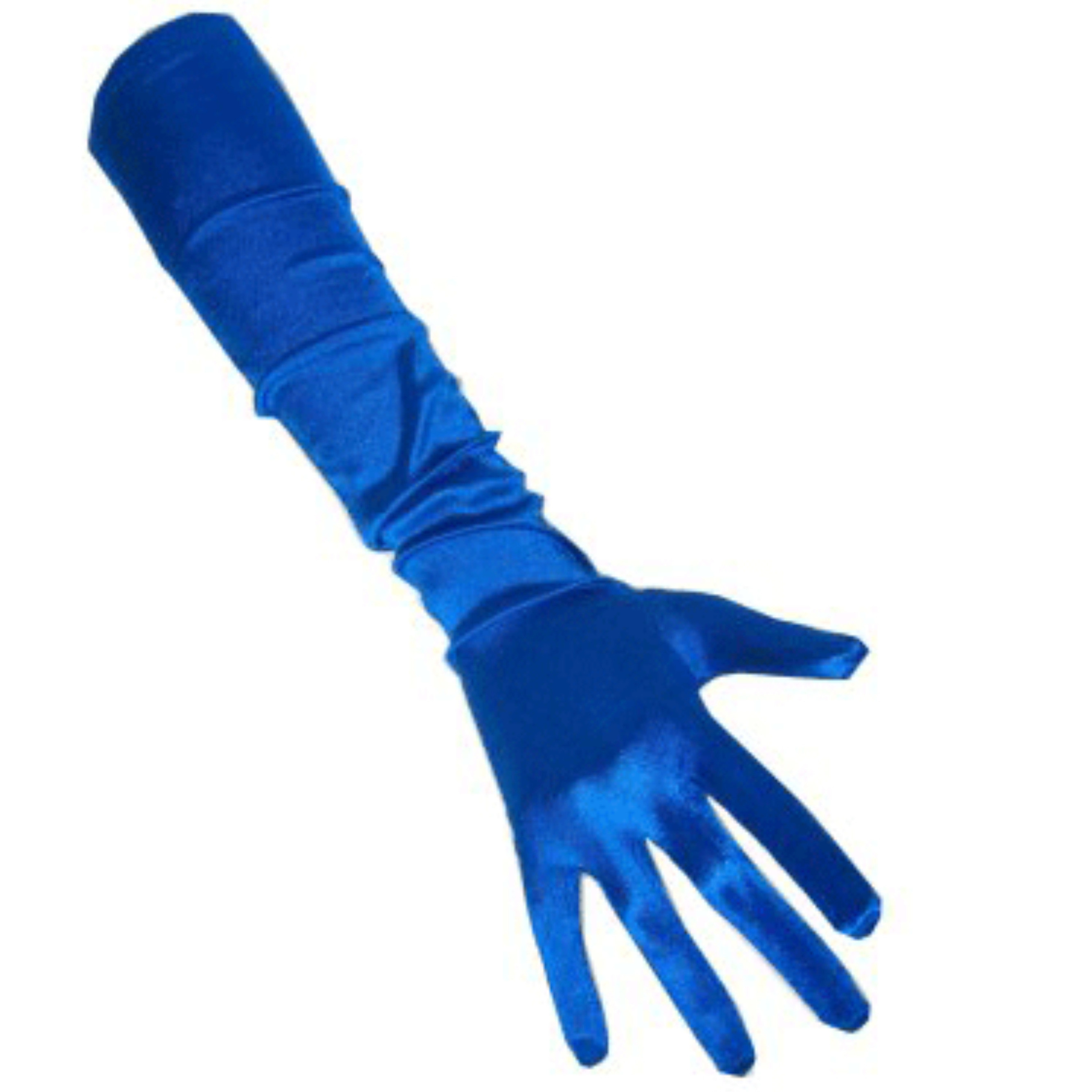 Blauwe gala handschoenen