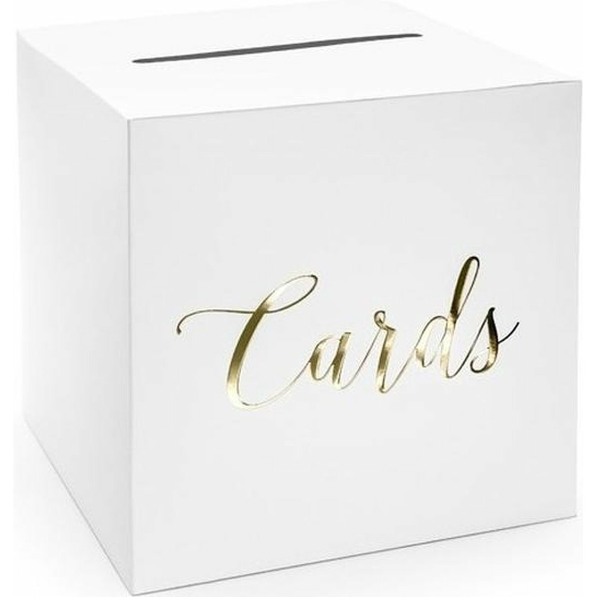 Bruiloft-huwelijk enveloppendoos wit-goud Cards 24 cm