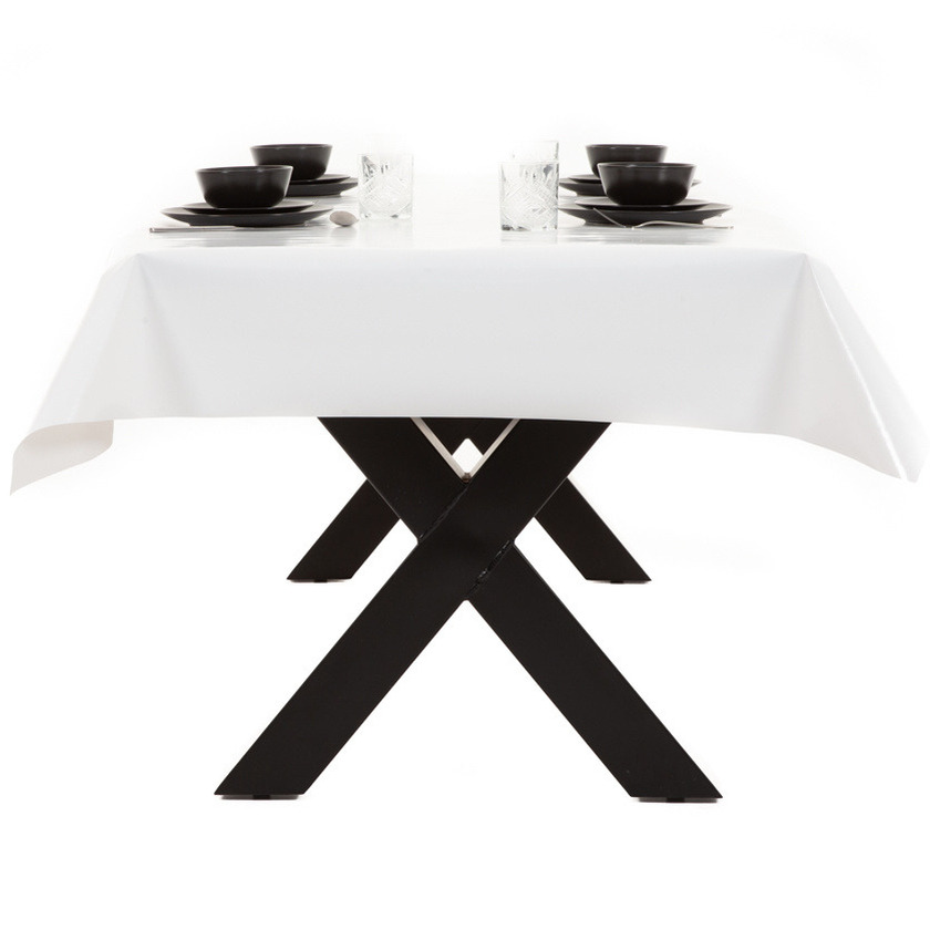 Buiten tafelkleed-tafelzeil wit 140 x 200 cm rechthoekig