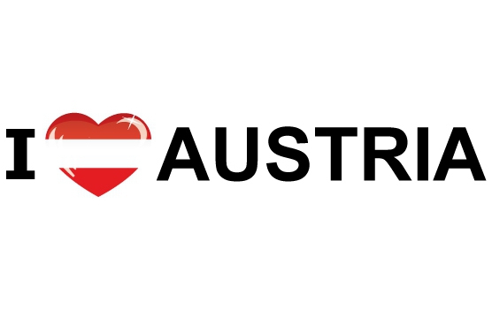 Bumper sticker I Love Austria