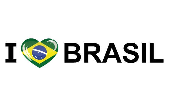 Bumper sticker I Love Brasil