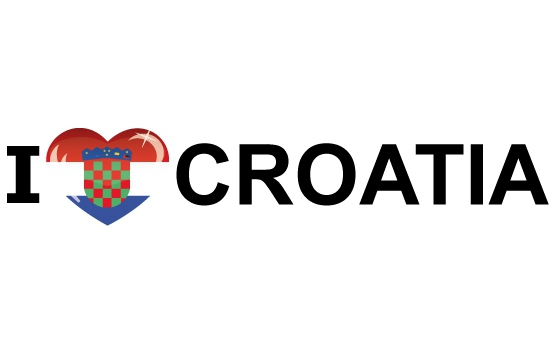 Bumper sticker I Love Croatia