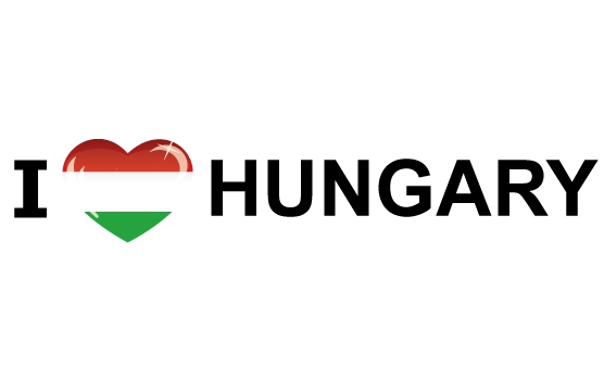 Bumper sticker I Love Hungary