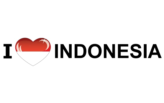Bumper sticker I Love Indonesia