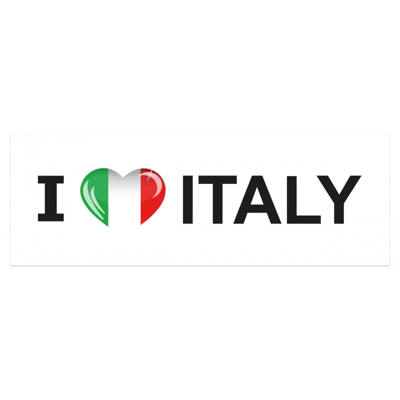 Bumper sticker I Love Italy groot
