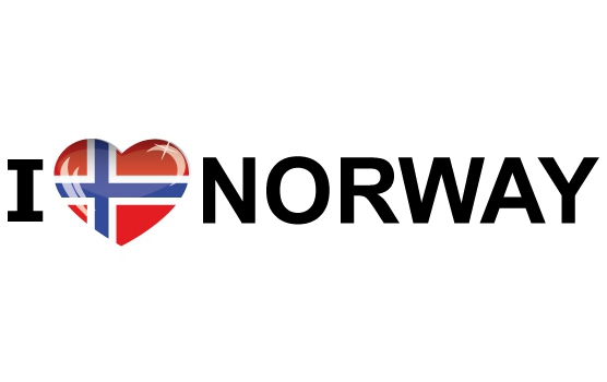 Bumper sticker I Love Norway