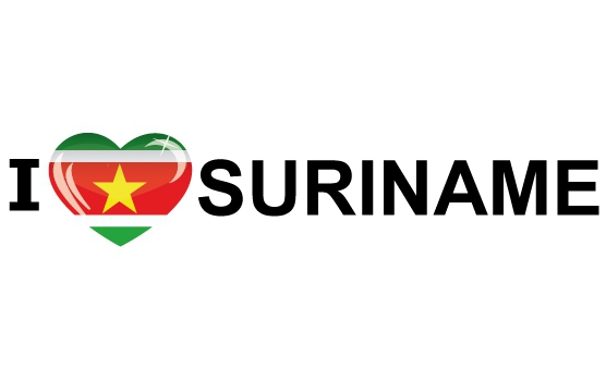 Bumper sticker I Love Suriname