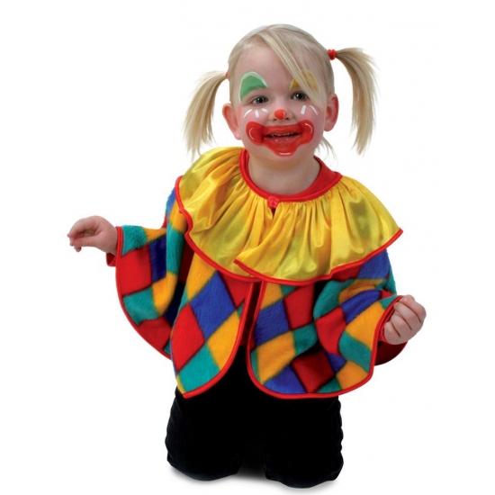 Clown verkleed poncho voor peuters