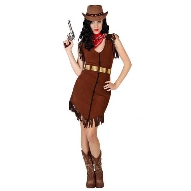 Cowgirl-Western verkleed jurkje met franjes voor dames