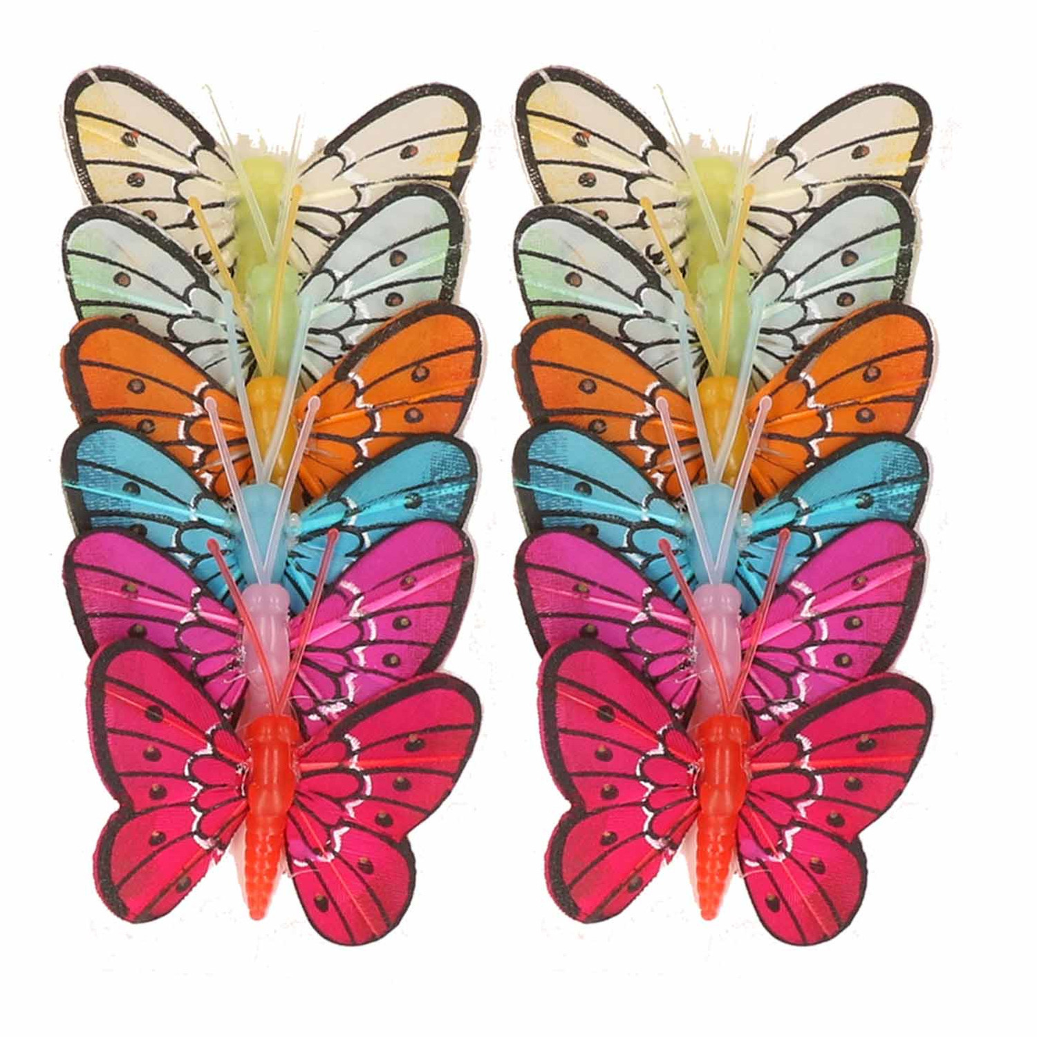 Decoratie vlindertjes 12 stuks