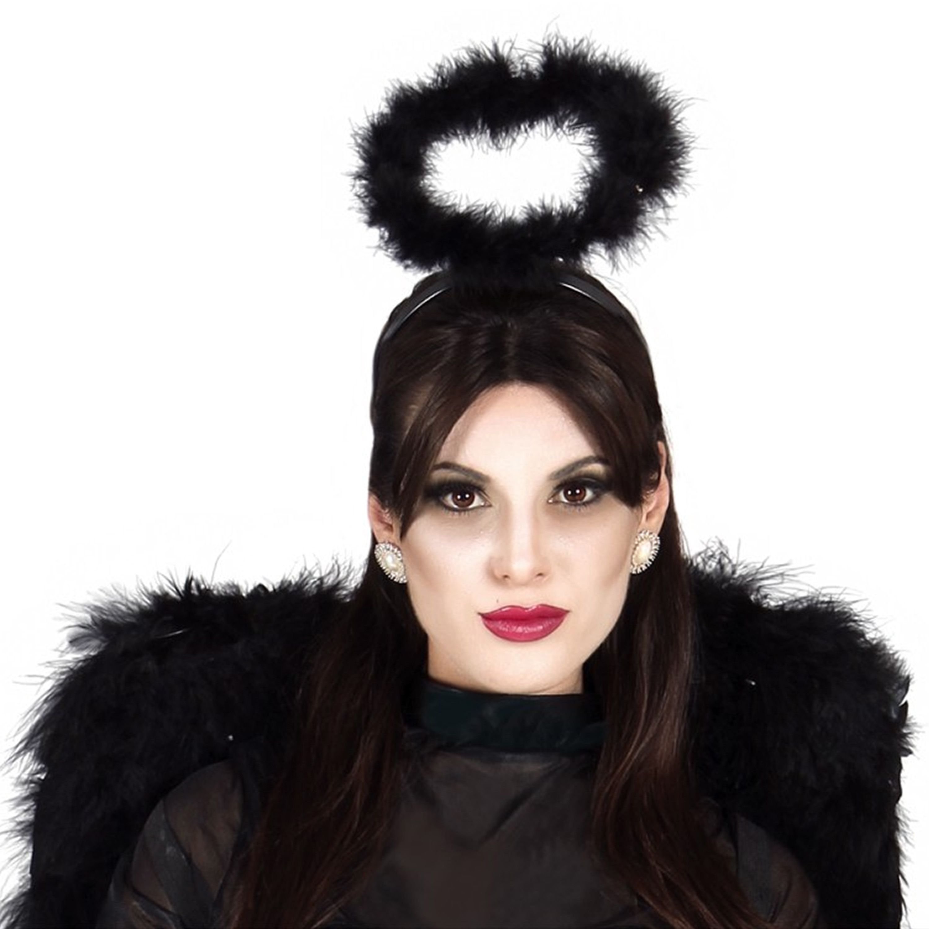 Diadeem engel halo zwart meisjes-dames Halloween-Carnaval thema
