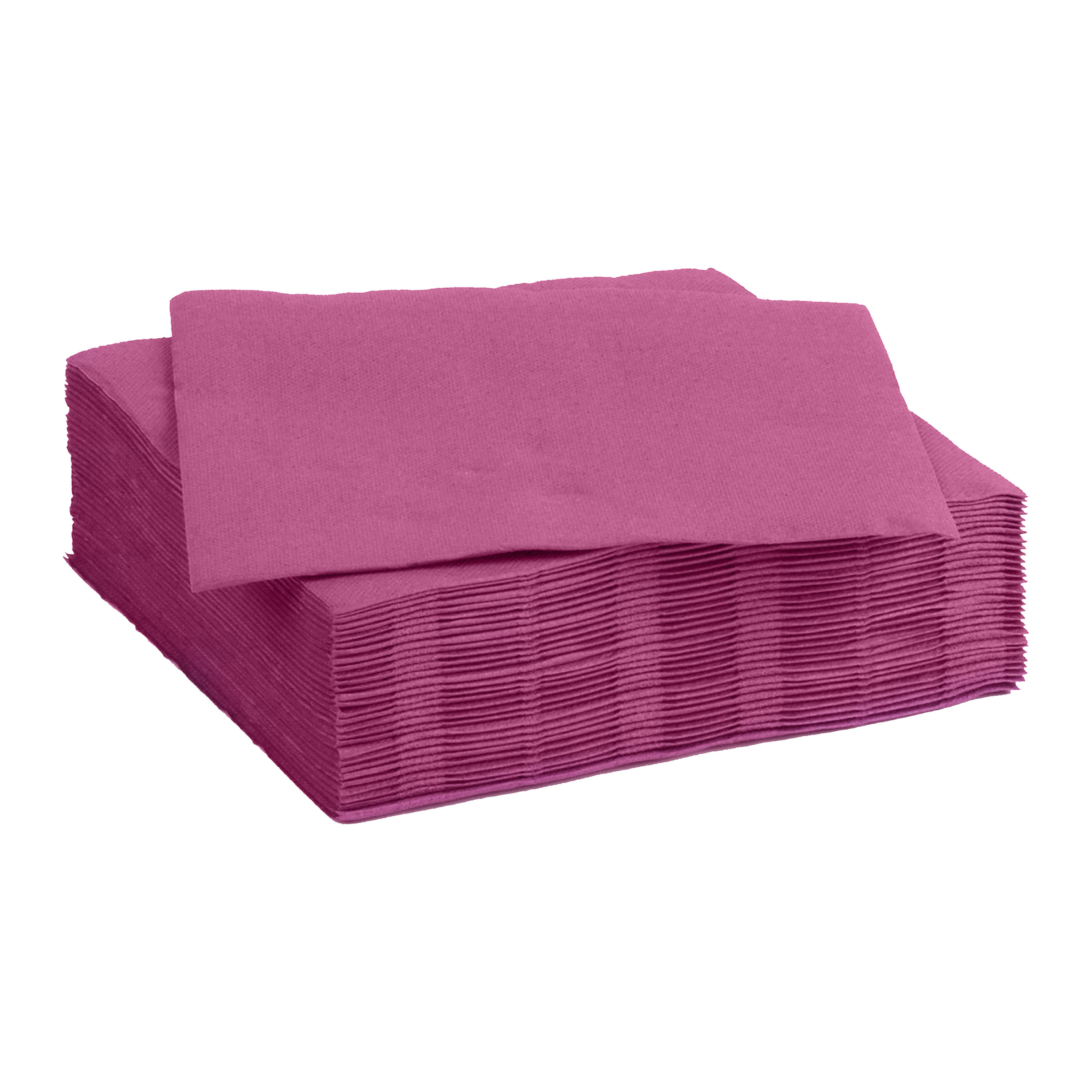 Diner-feest servetten 30x donker roze 38 x 38 cm papier 3-laags