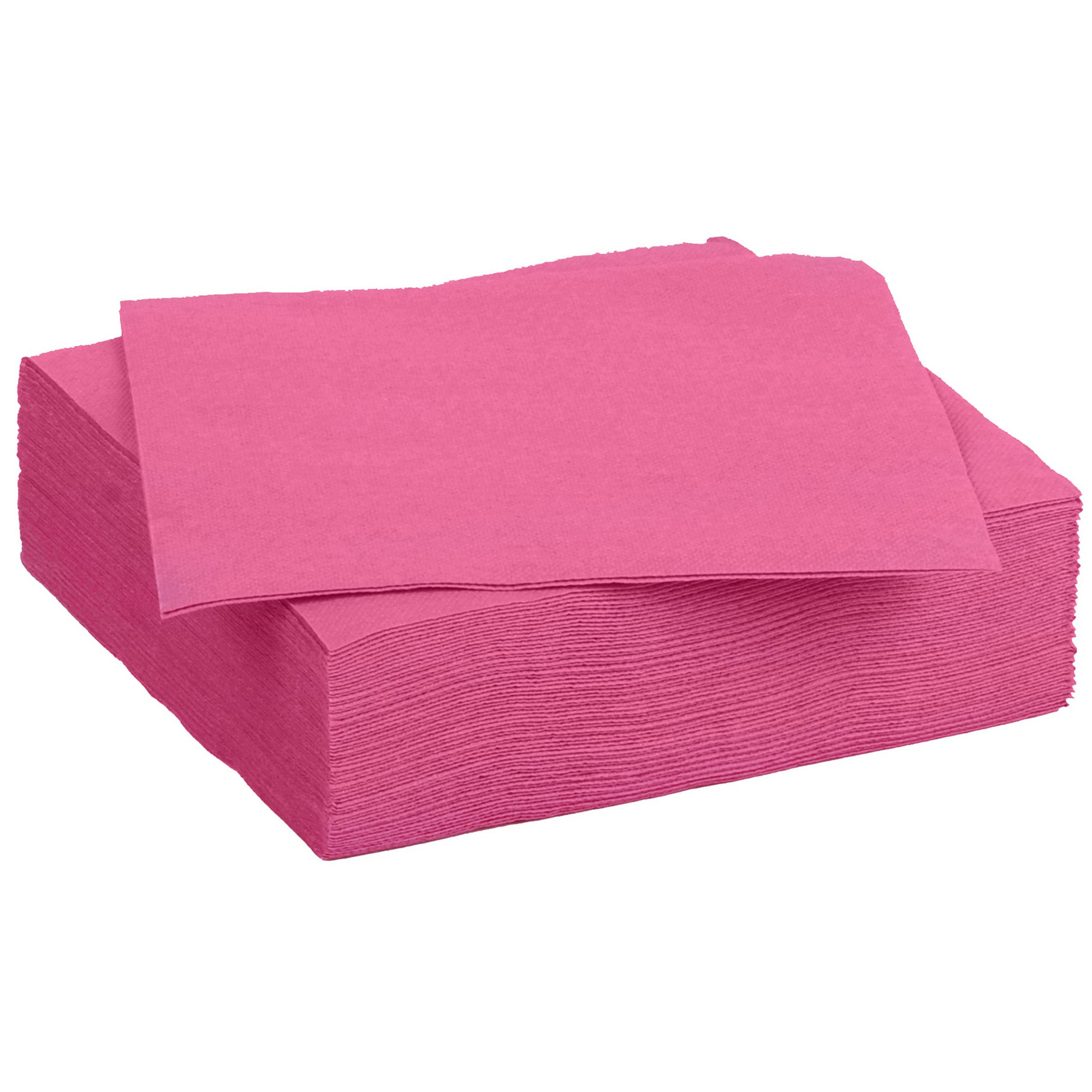 Diner-feest servetten 30x fuchsia roze 38 x 38 cm papier 3-laags