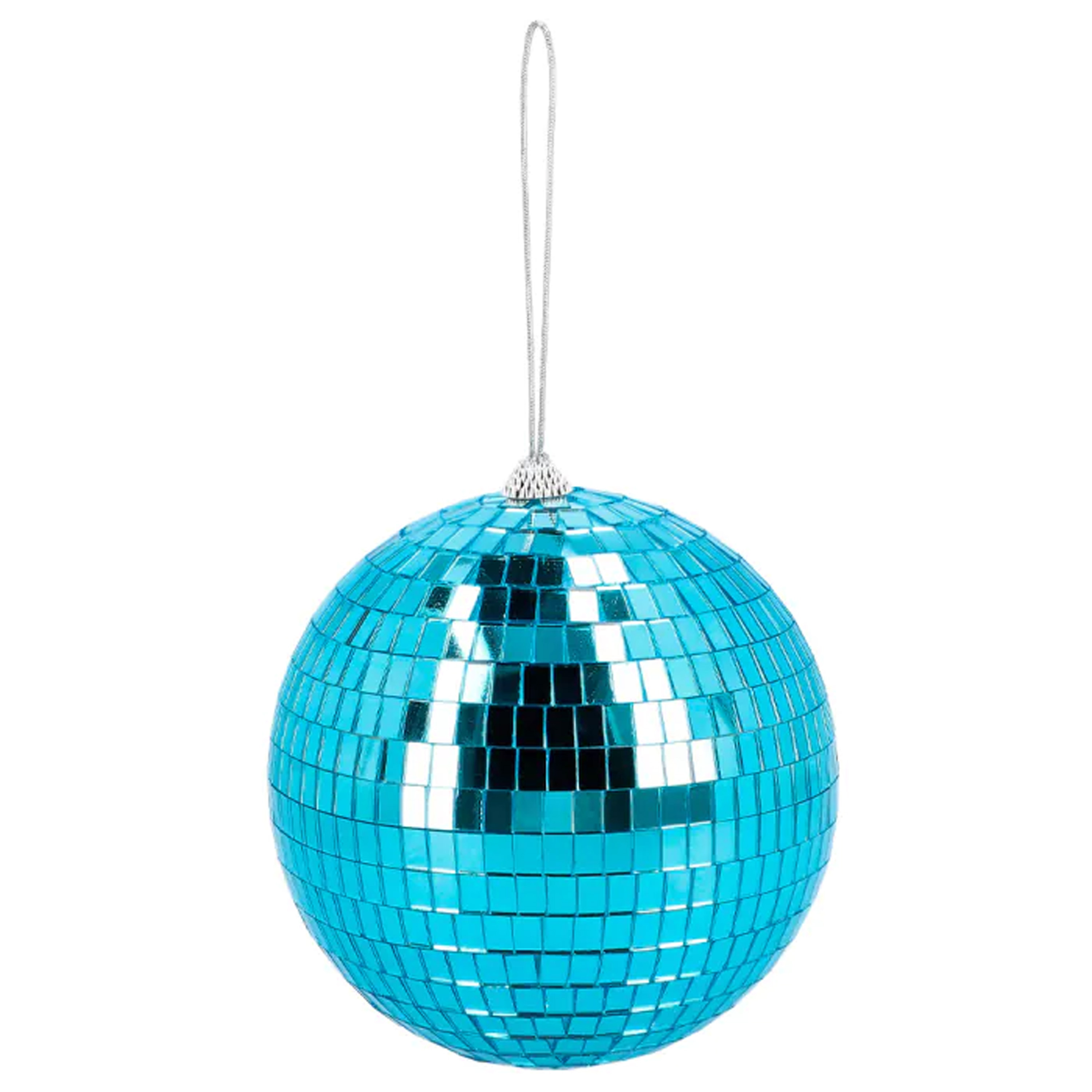 Disco spiegel bal rond blauw Dia 15 cm Seventies-eighties thema versiering