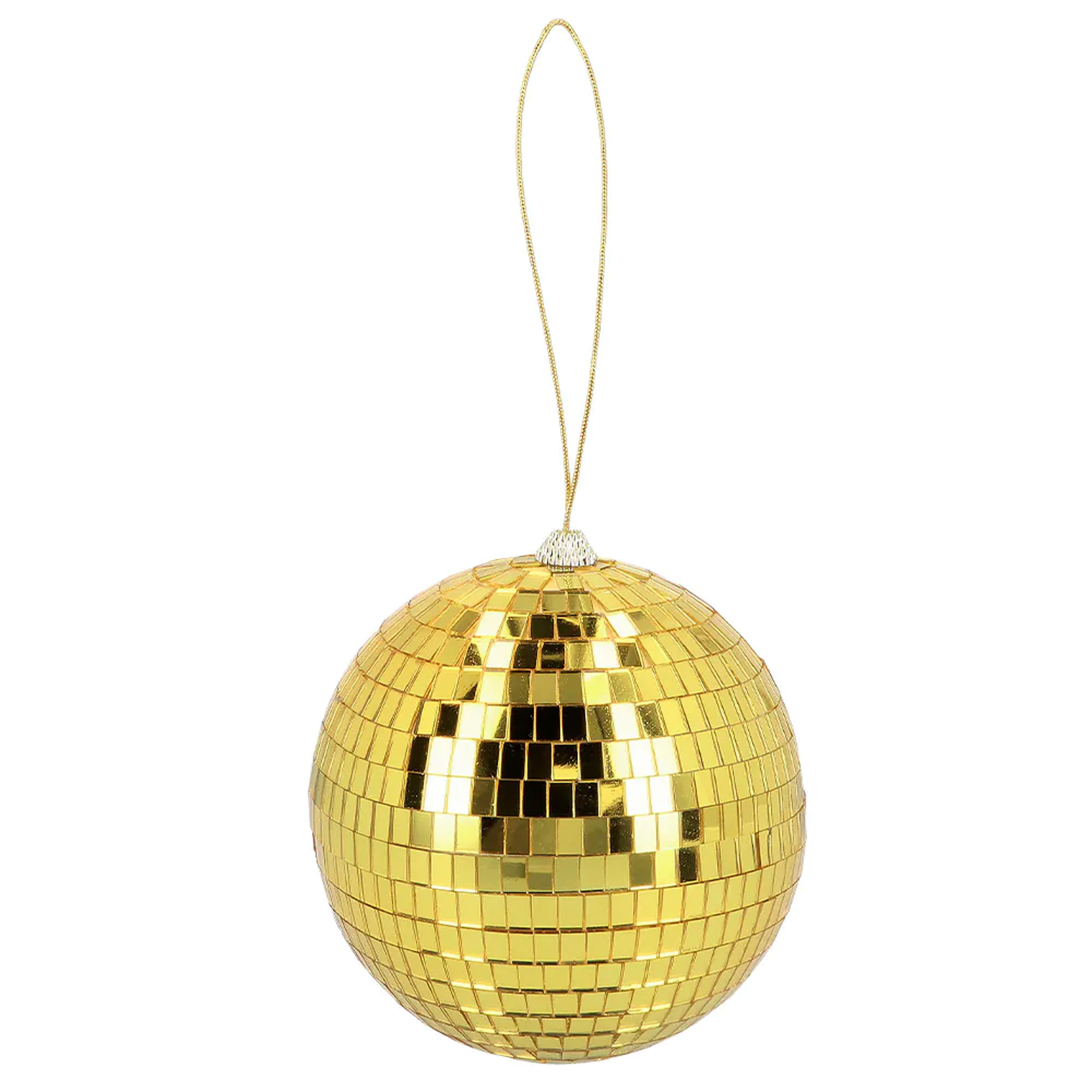 Disco spiegel bal rond goud Dia 15 cm Seventies-Eighties thema versiering