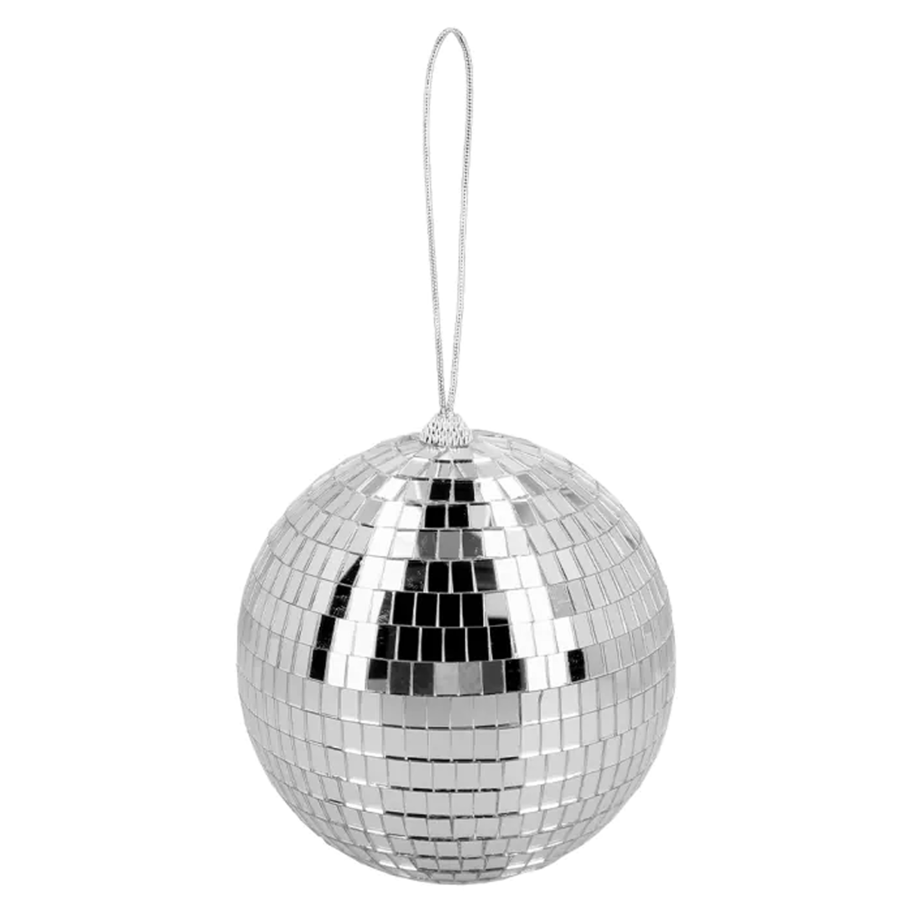 Disco spiegel bal rond zilver Dia 15 cm Seventies-eighties thema versiering