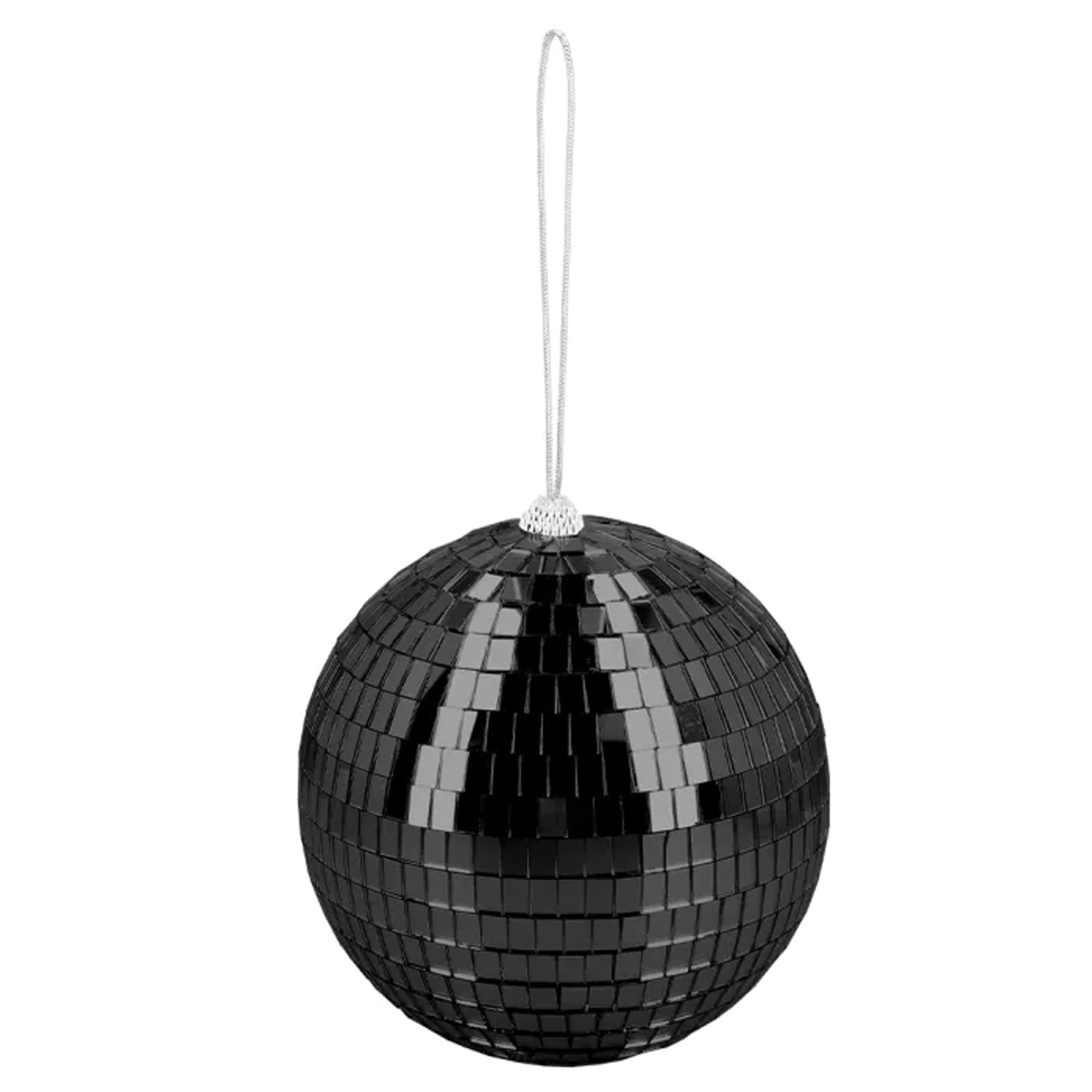 Disco spiegel bal rond zwart Dia 15 cm Seventies-eighties thema versiering