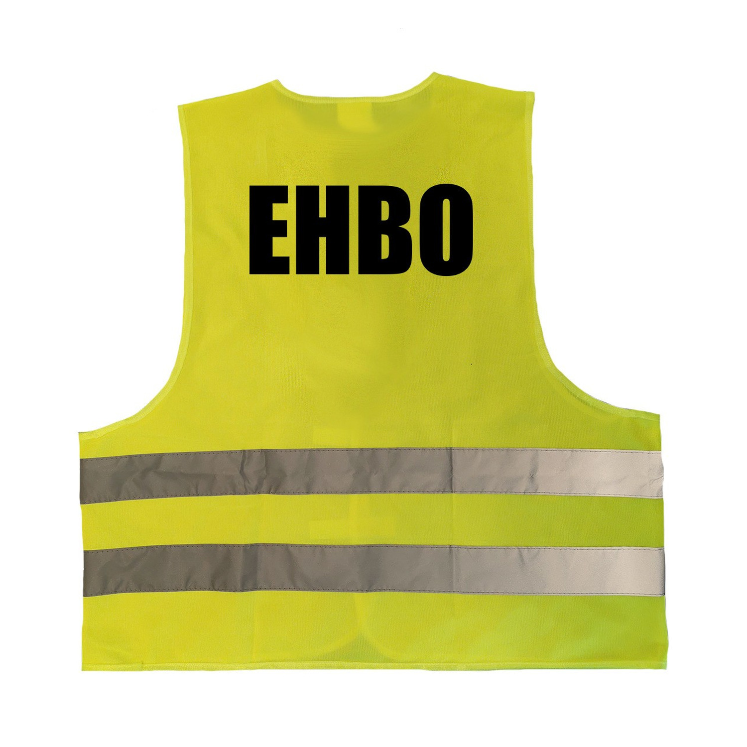 EHBO vestje-hesje geel met reflecterende strepen voor volwassenen