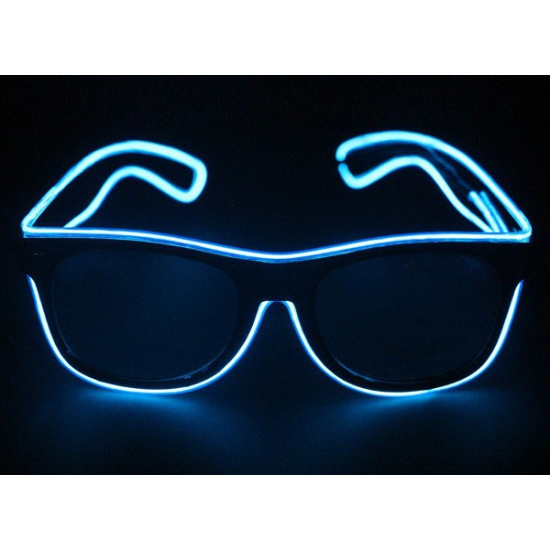 Feestbril met blauwe LED verlichting