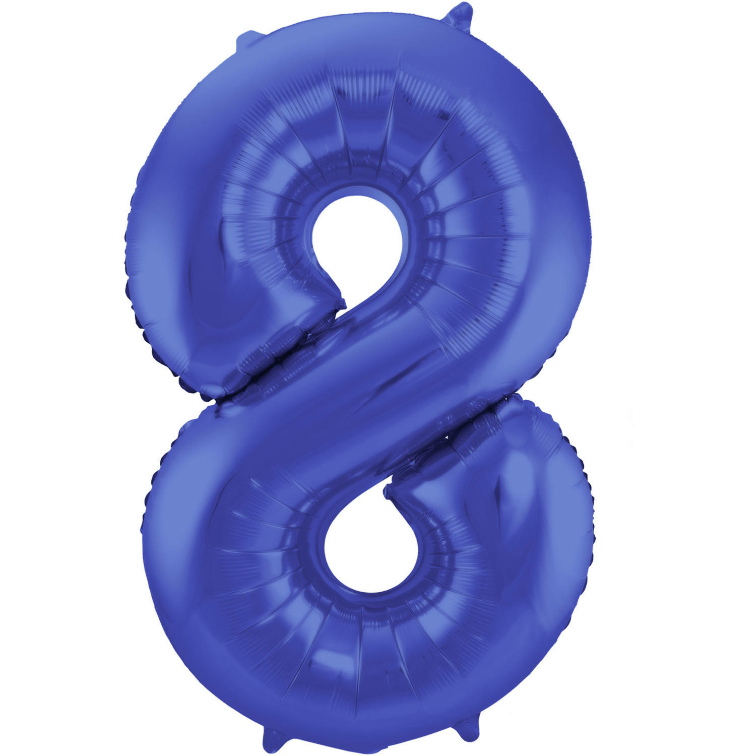 Folie ballon van cijfer 8 in het blauw 86 cm