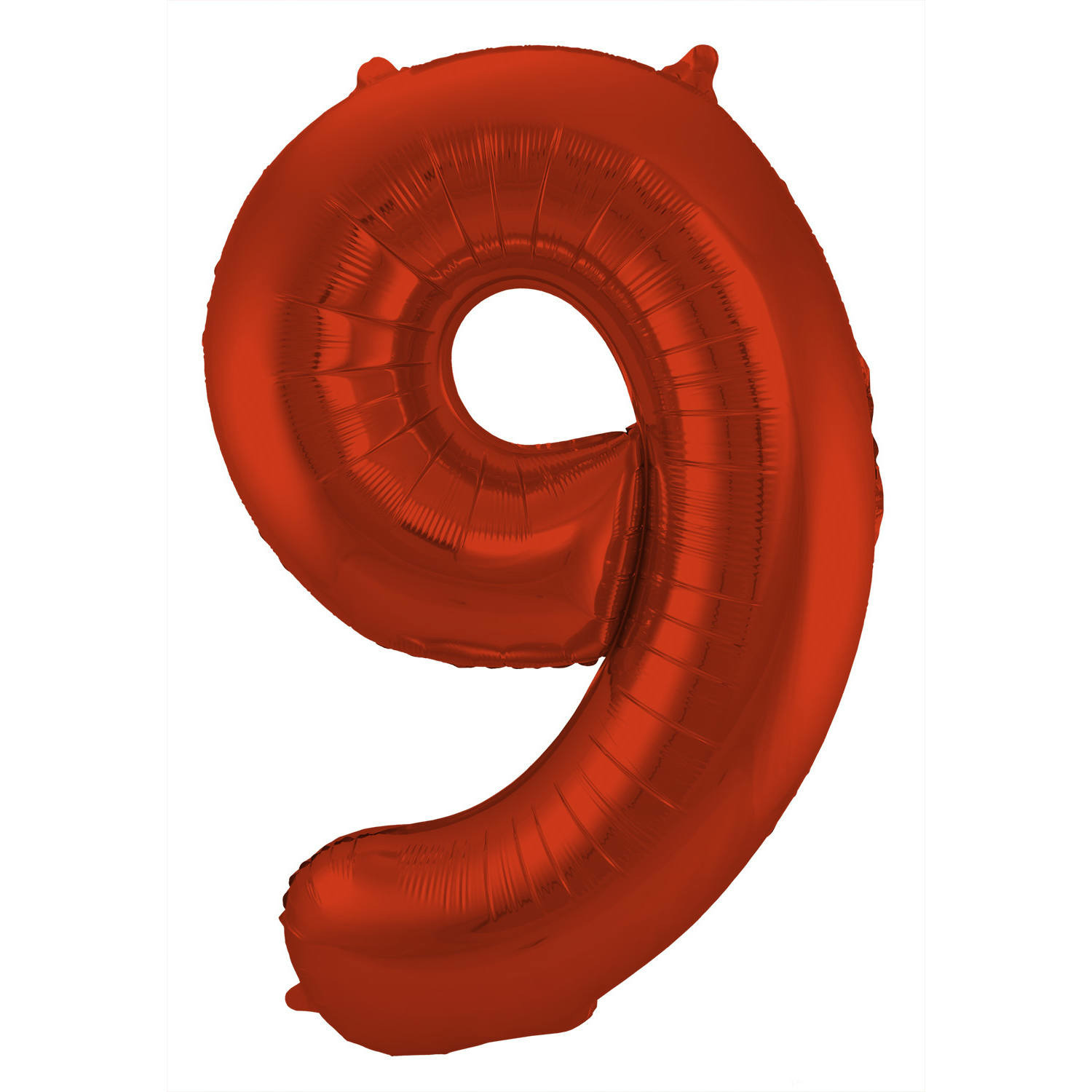 Folie ballon van cijfer 9 in het rood 86 cm