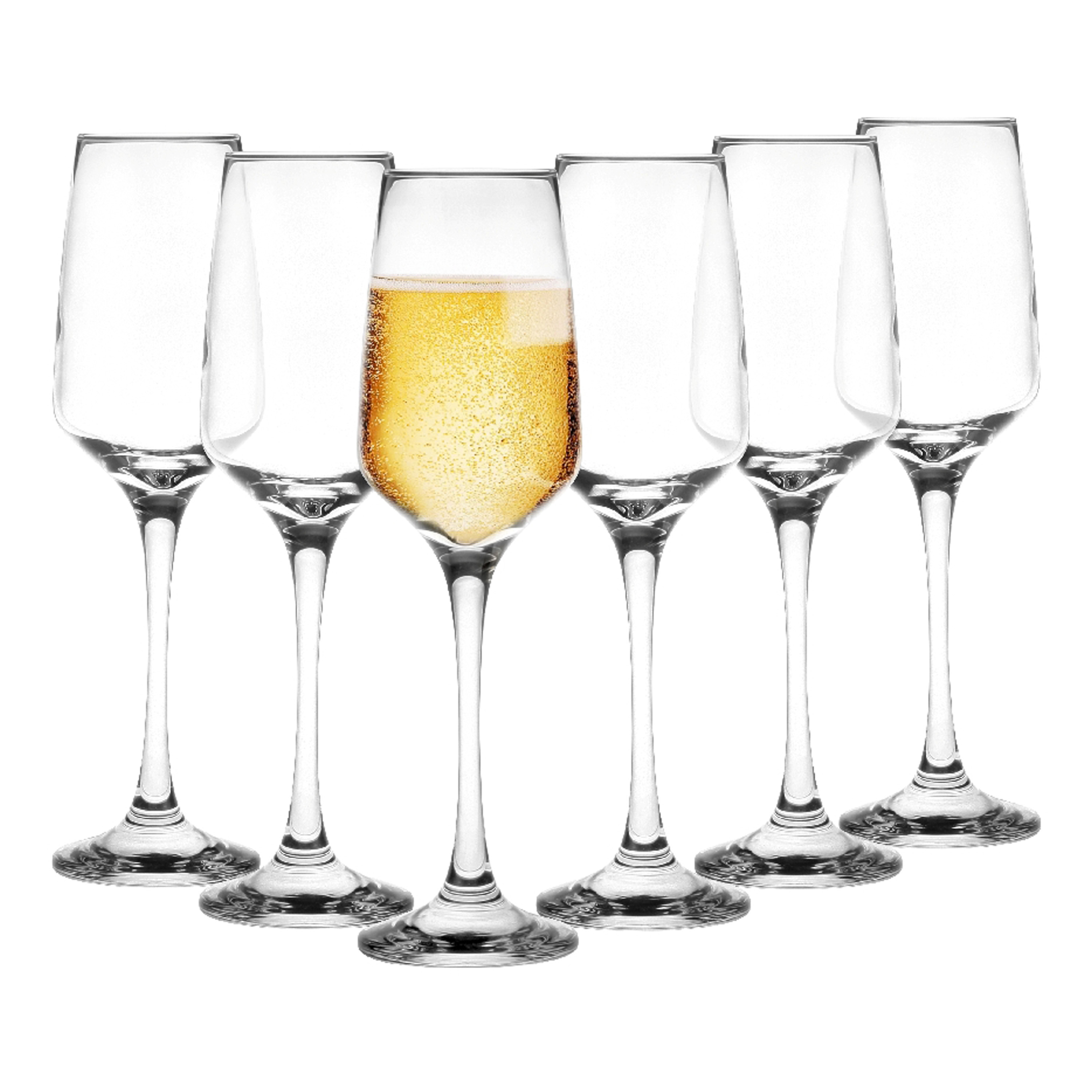 Glasmark Champagneglazen-prosecco Flutes transparant glas 6x stuks 210 ml