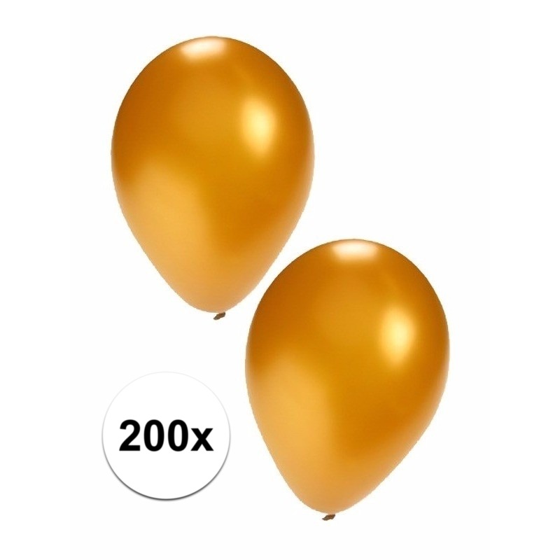Gouden party ballonnen 200st