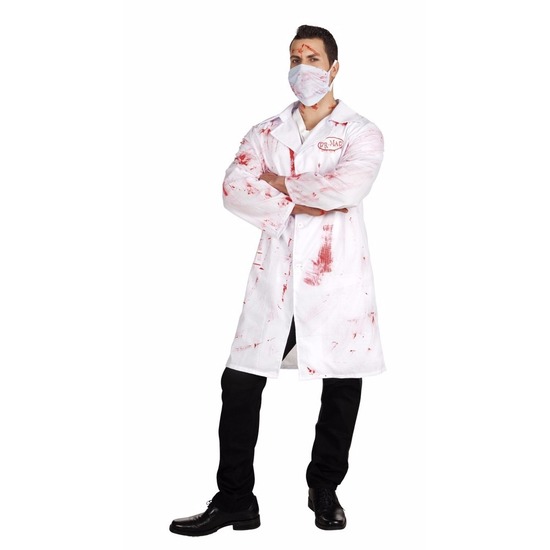 Griezelige bebloede artsen outfit Dr. Mad