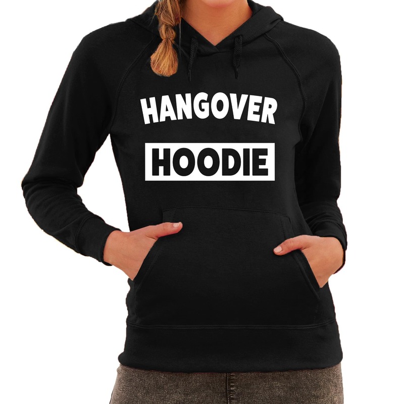 Hangover hoodie fun hooded sweater voor dames zwart