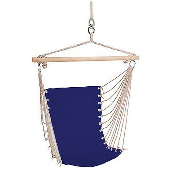 Hangstoel-hangende stoel blauw 100 x 60 cm