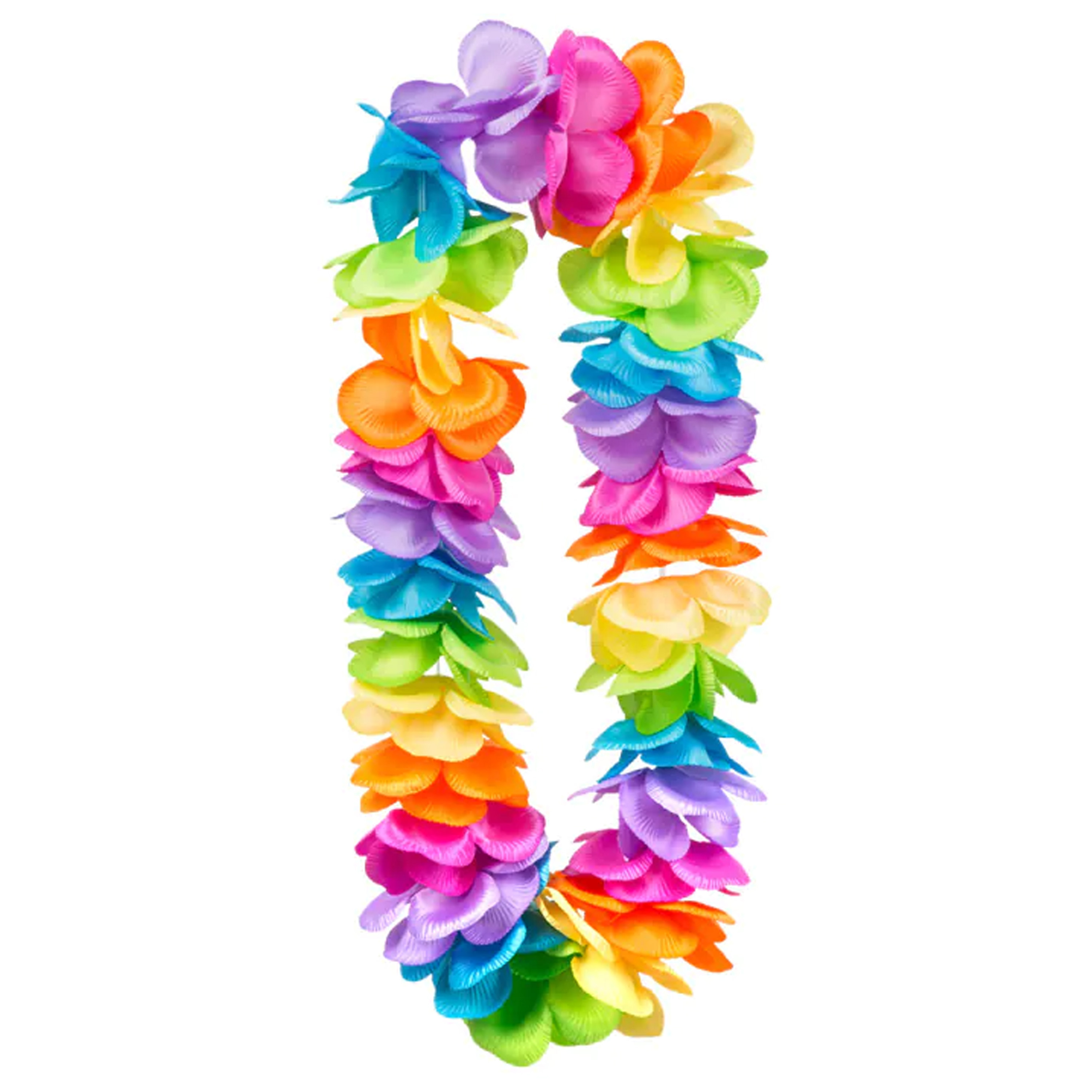 Hawaii krans-slinger Tropische-zomerse kleuren mix Grote bloemen blaadjes hals slingers