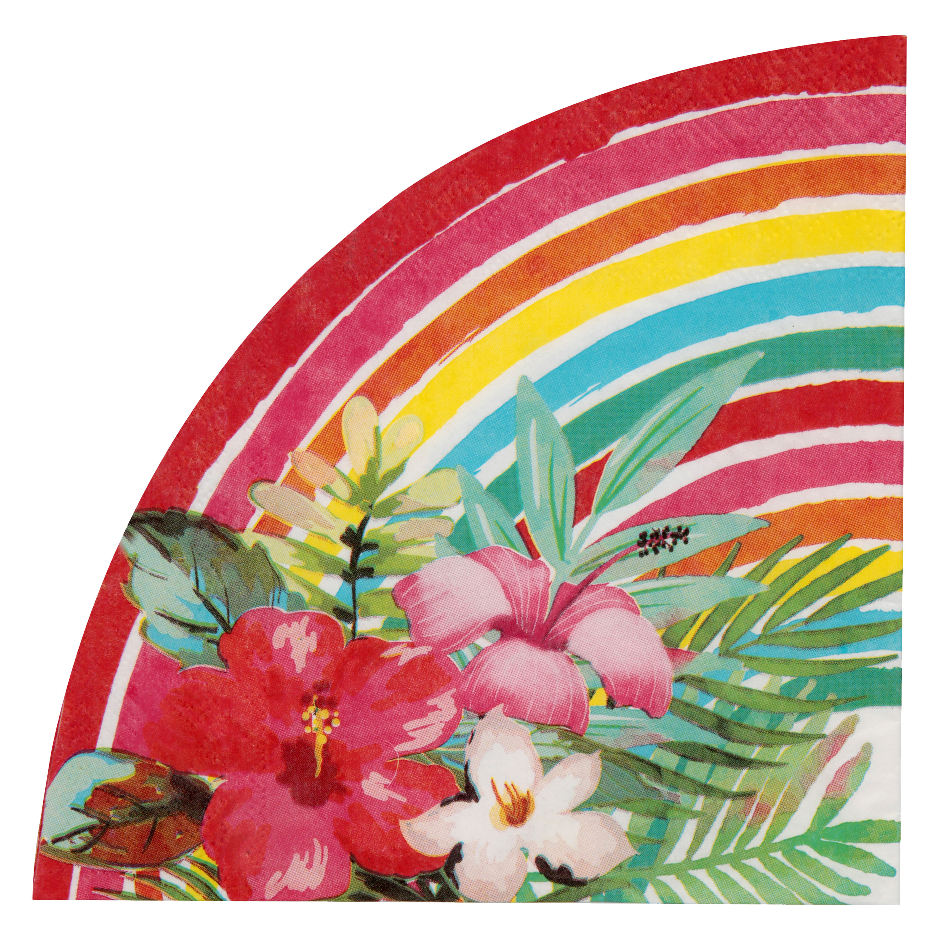 Hawaii thema feest servetten 20x stuks 16,5 x 8,5 cm papier Tropisch themafeest