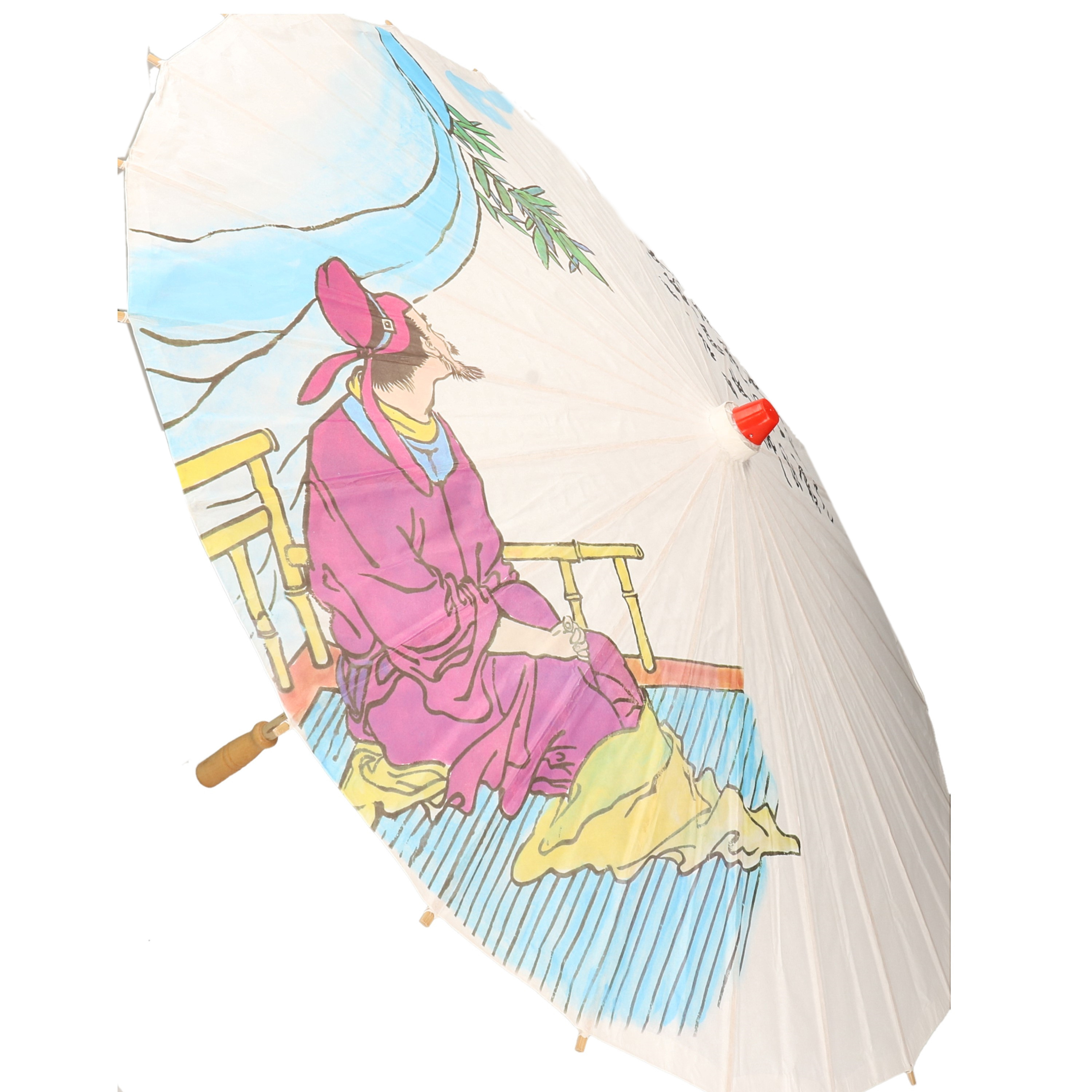 Houten Japanse decoratie paraplu 85 cm diameter
