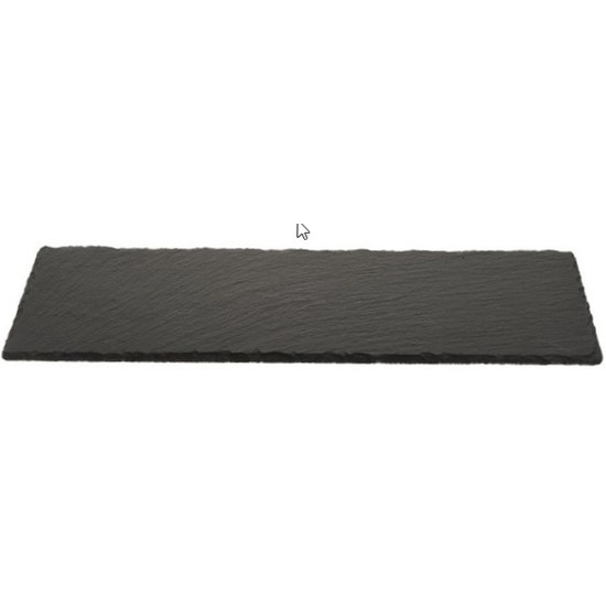 Kaarsenbord-plateau zwart leisteen 13 x 40 cm rechthoekig